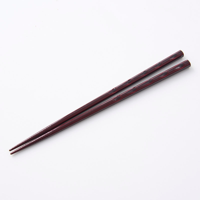 若狭塗箸 二面彫り 朱（食洗機対応）２２．５ｃｍ ダイソー(DAISO)