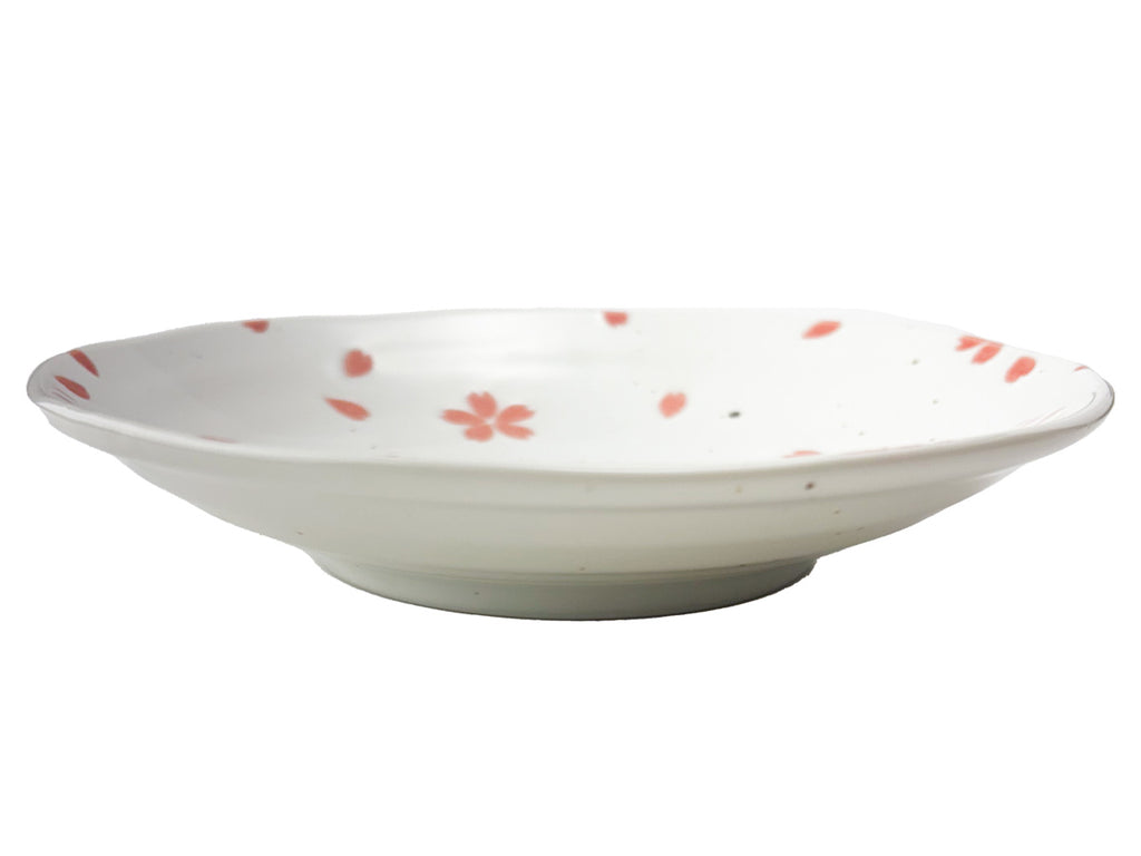 美濃焼 中皿 桜吹雪 白 ダイソー(DAISO)