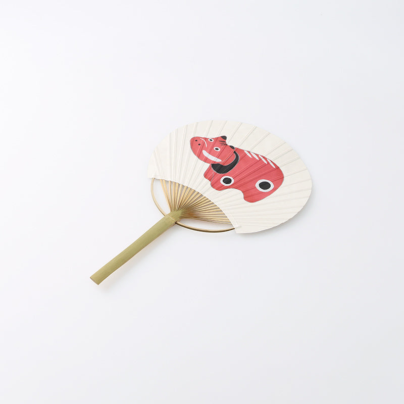 丸亀の平竹うちわ 赤べこ ダイソー(DAISO)