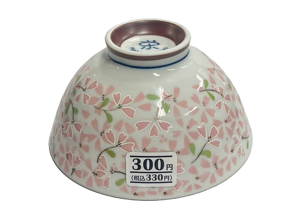 美濃焼 茶碗 小花ピンク ダイソー(DAISO)