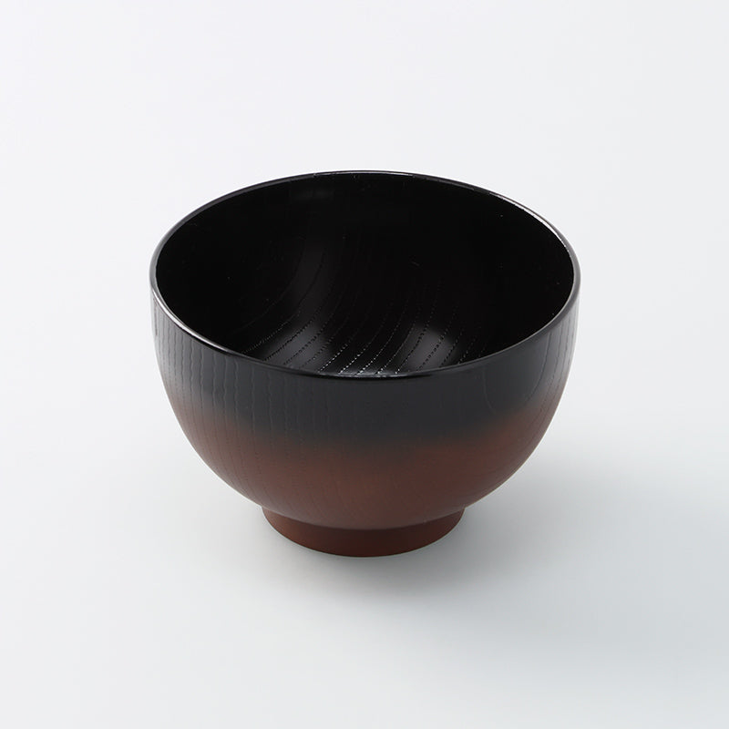山中塗 汁椀 ぼかし塗 黒 ダイソー(DAISO)