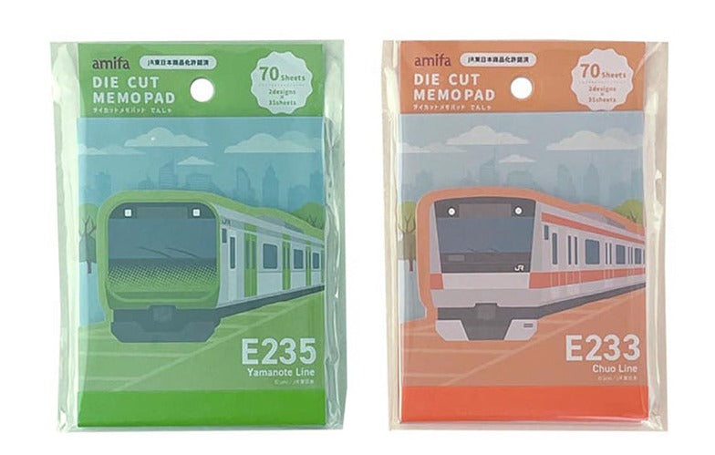 ダイカットメモパッド ７０Ｐ でんしゃ ダイソー(DAISO)
