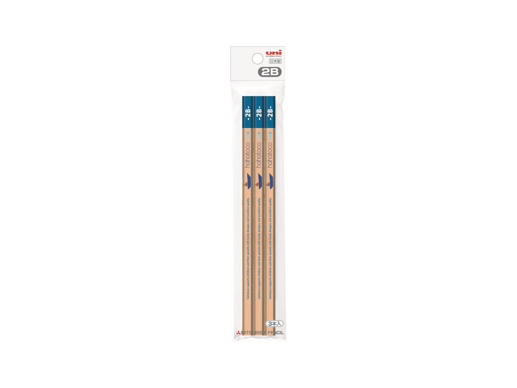 鉛筆 ５６２２ハハトコ２Ｂ ３Ｐ 青 ダイソー(DAISO)