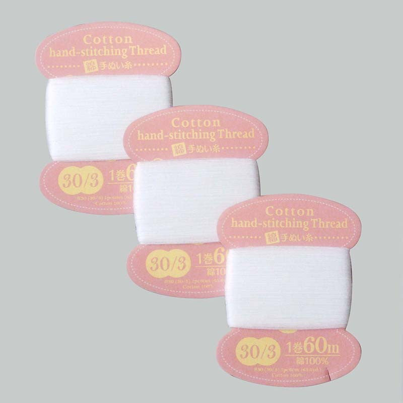 綿手ぬい糸（細、白、３ケ組） ダイソー(DAISO)