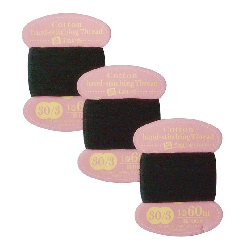 綿手ぬい糸（細、黒、３ケ組） ダイソー(DAISO)