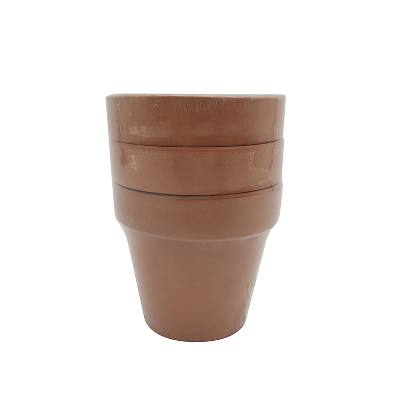 素焼植木鉢、３個入 ダイソー(DAISO)