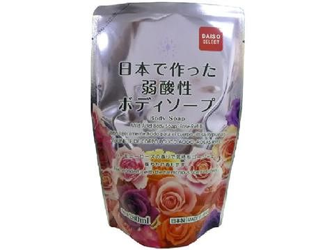 弱酸性ボディソープ ローズ 詰替用 ダイソー(DAISO)