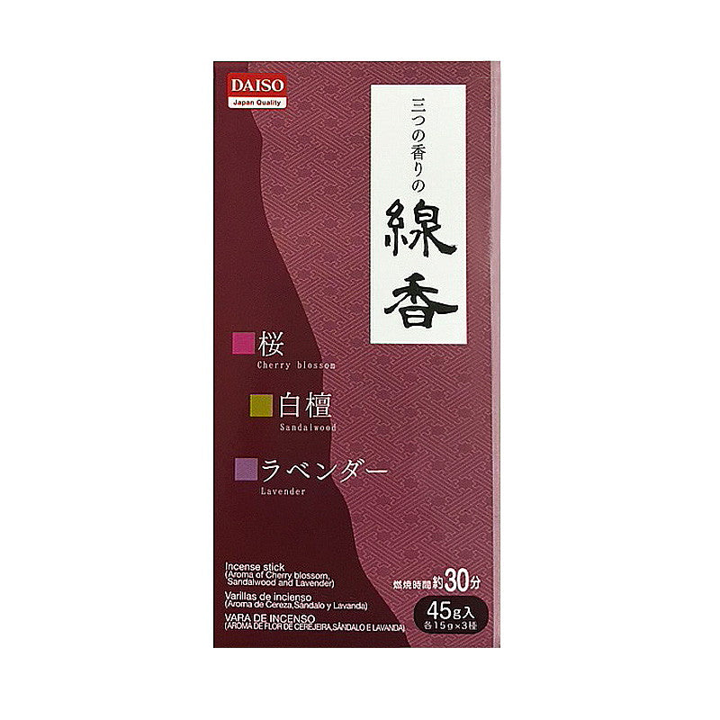 アソートお線香 三種の香り ダイソー(DAISO)