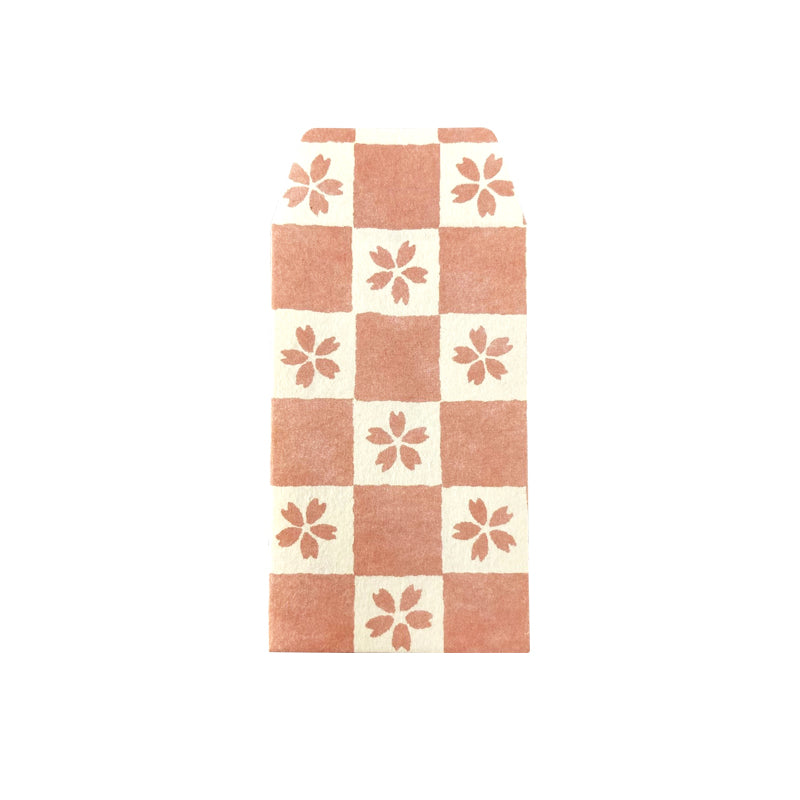 日本の和紙 桜柄 豆ぽち袋①市松桜 ダイソー(DAISO)