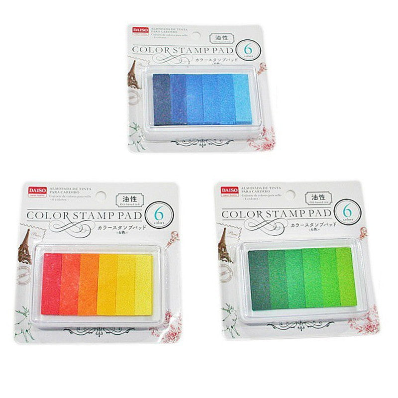 カラースタンプパッド６色 ダイソー(DAISO)