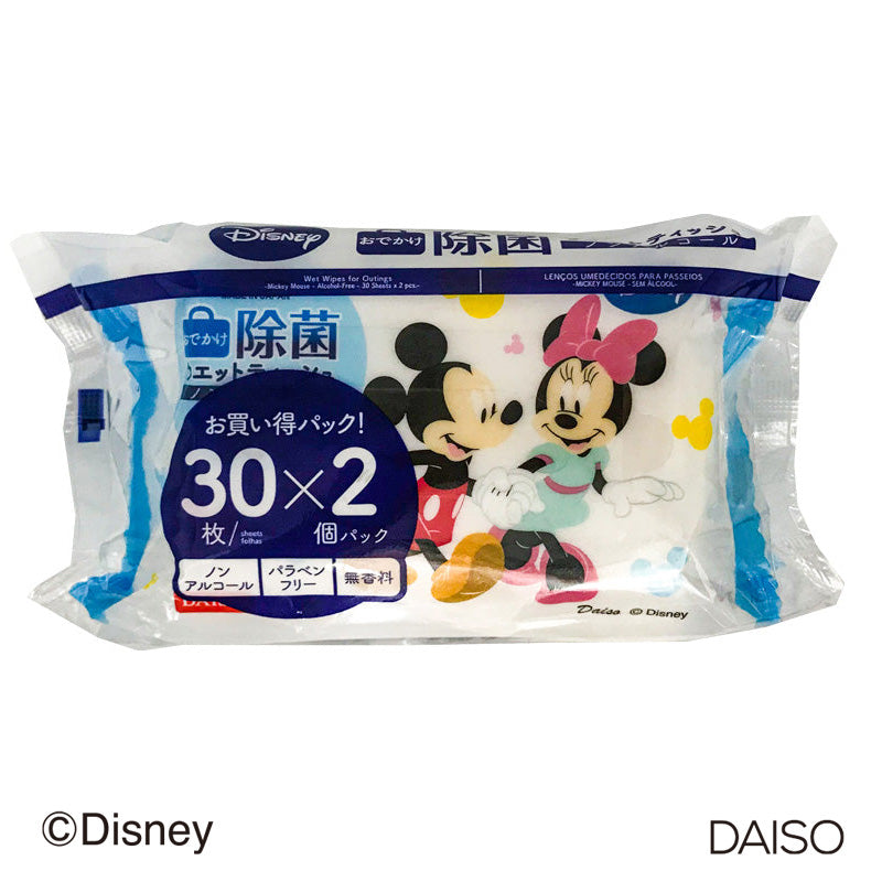 ノンアルコールウェットティッシュ（ミッキー）３０枚×２個 ダイソー(DAISO)