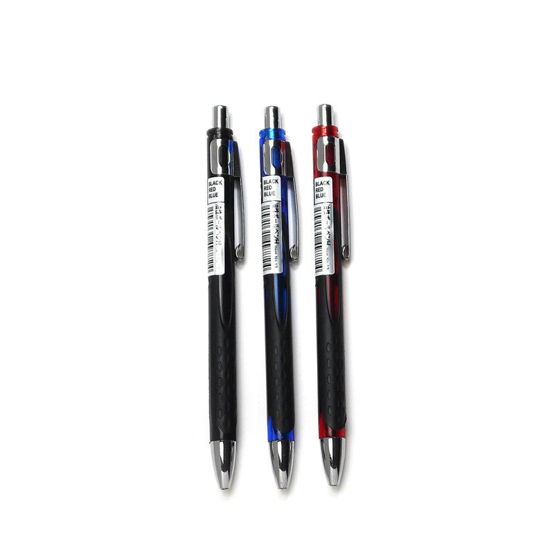 ツートーンボディ ボールペン ３本セット 赤・青・黒 ダイソー(DAISO)