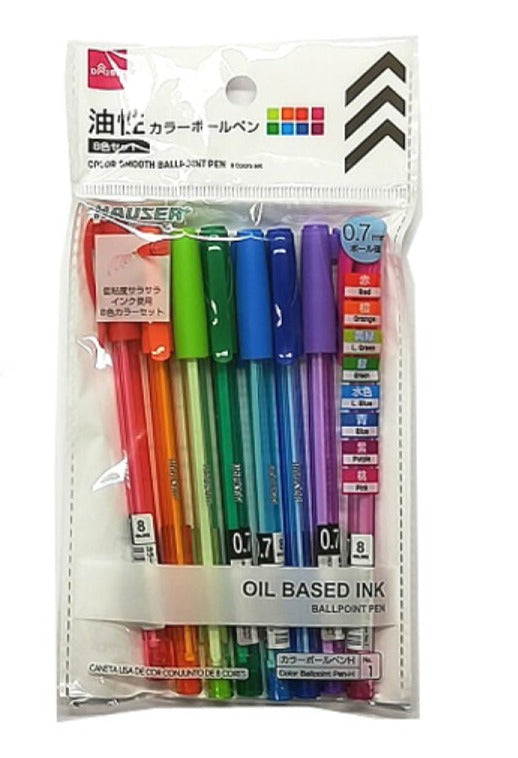 油性カラーボールペン ８色セット ダイソー(DAISO)
