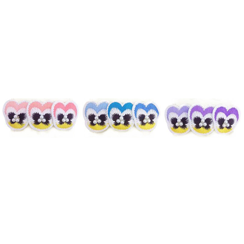 フラワー刺繍バレッタ ダイソー(DAISO)