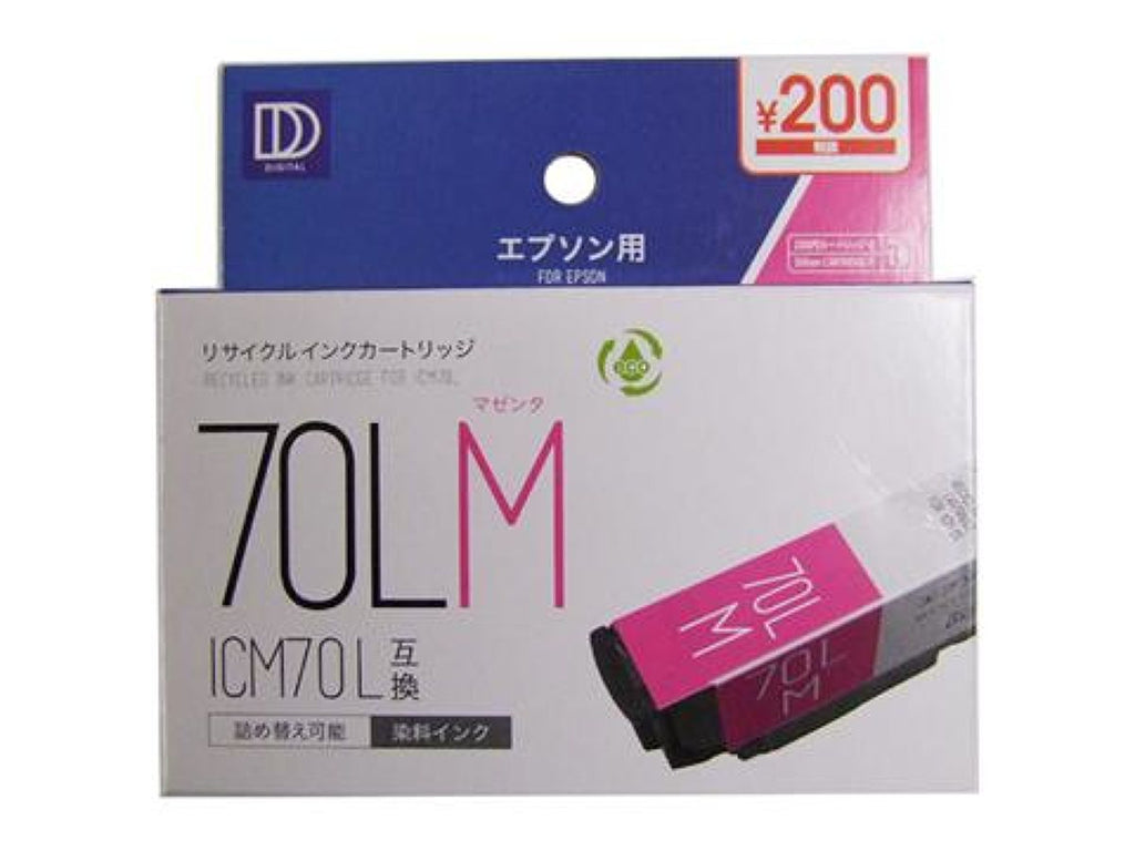 エプソン用ＩＣＭ７０Ｌ互換マゼンタリサイクルカートリッジ ダイソー(DAISO)