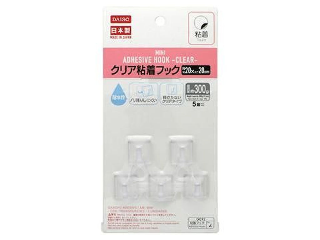 クリア粘着フック ミニ ５個 ダイソー(DAISO)