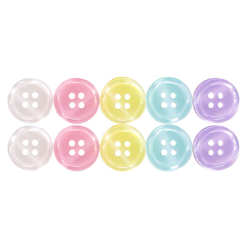 パステルカラーボタン（１０個） ダイソー(DAISO)