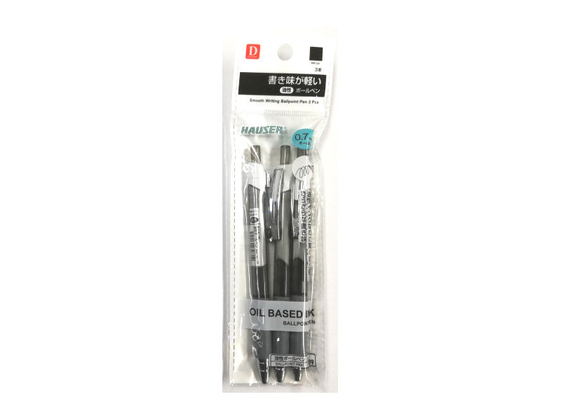 書き味が軽い油性ボールペン（３本） ダイソー(DAISO)
