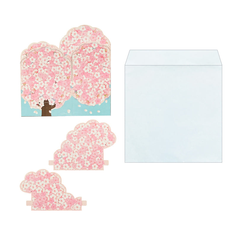 色紙（立体サクラ、封筒付） ダイソー(DAISO)