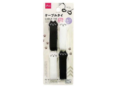 ケーブルタイ（ねこ柄、４本） ダイソー(DAISO)