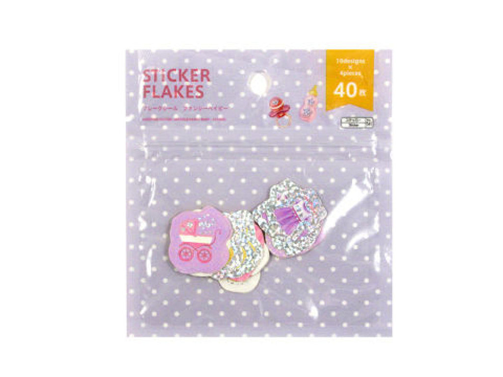 フレークシール（ファンシーベイビー、４０枚） ダイソー(DAISO)