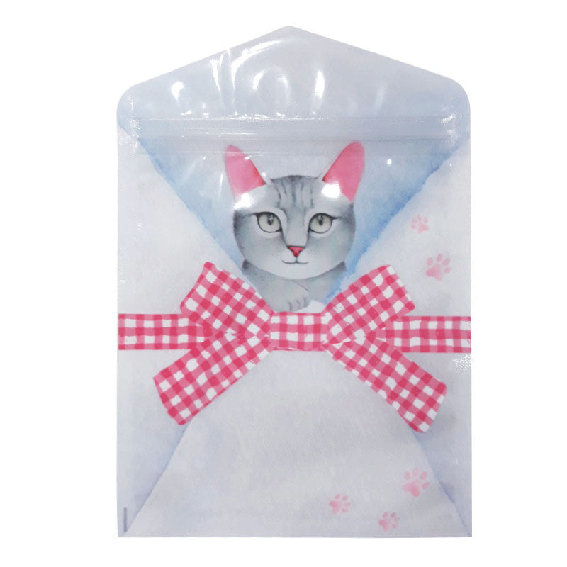ジップバッグ（ほっこりアニマル、ネコ、５枚） ダイソー(DAISO)