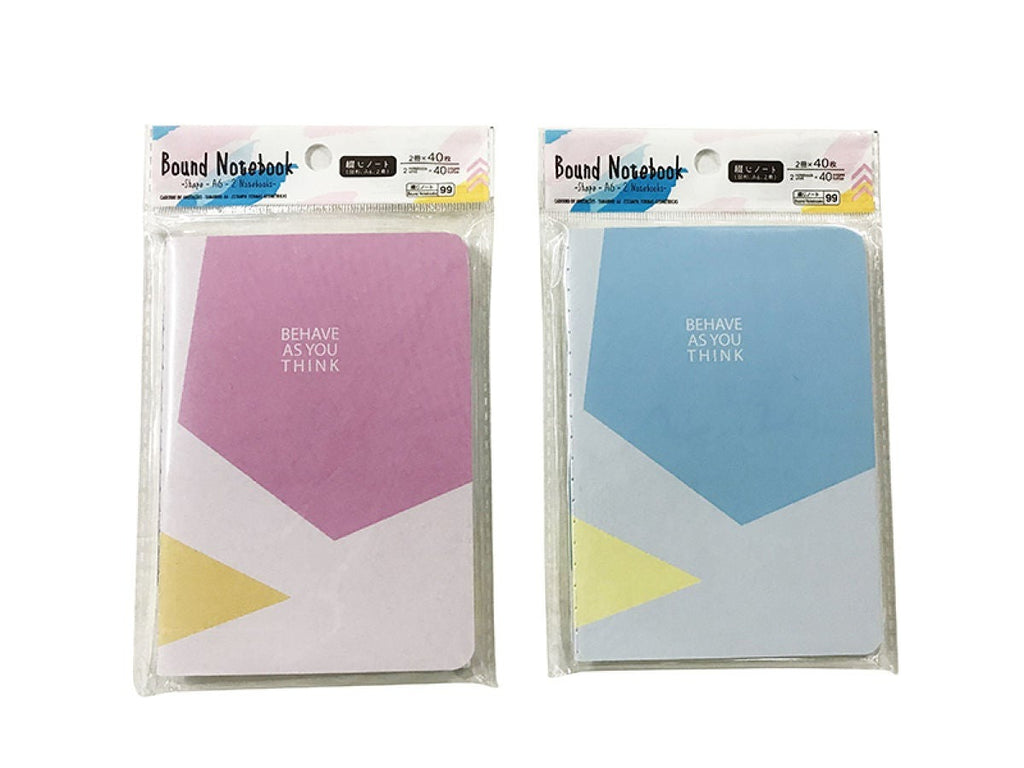 綴じノート（図形、Ａ６、２冊） ダイソー(DAISO)