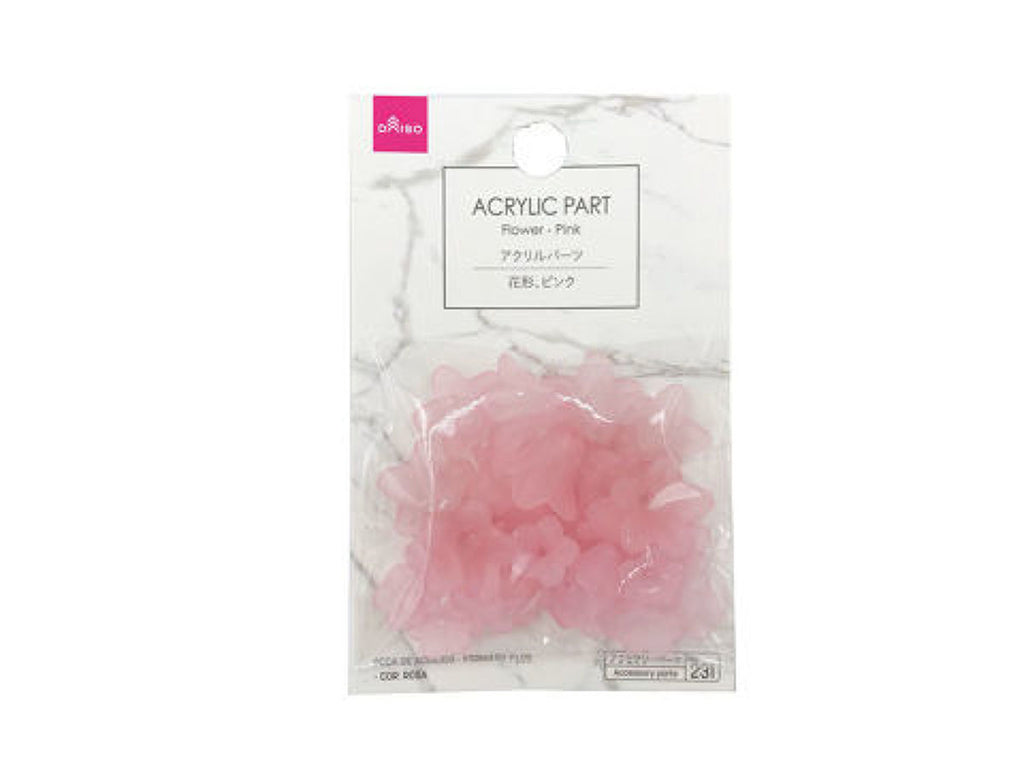 アクリルパーツ（花形、ピンク） ダイソー(DAISO)