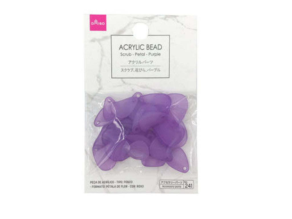 アクリルパーツ（スクラブ、花びら、パープル） ダイソー(DAISO)