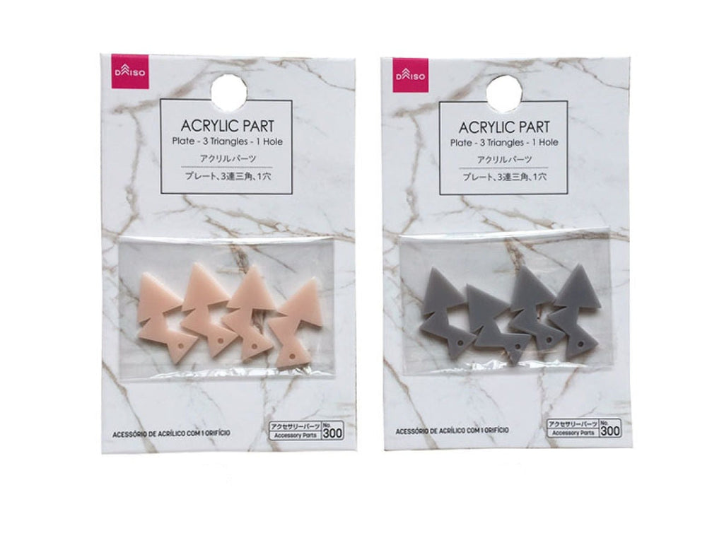 アクリルパーツ（プレート、３連三角、１穴） ダイソー(DAISO)