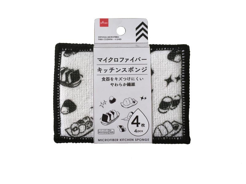 マイクロファイバーキッチンスポンジ（４枚） ダイソー(DAISO)