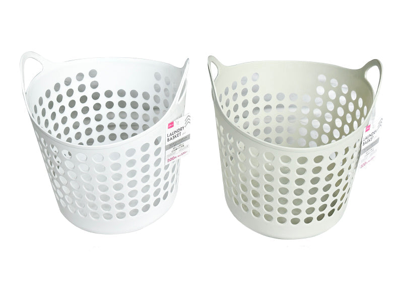 ランドリーバスケット（ドット） ダイソー(DAISO)