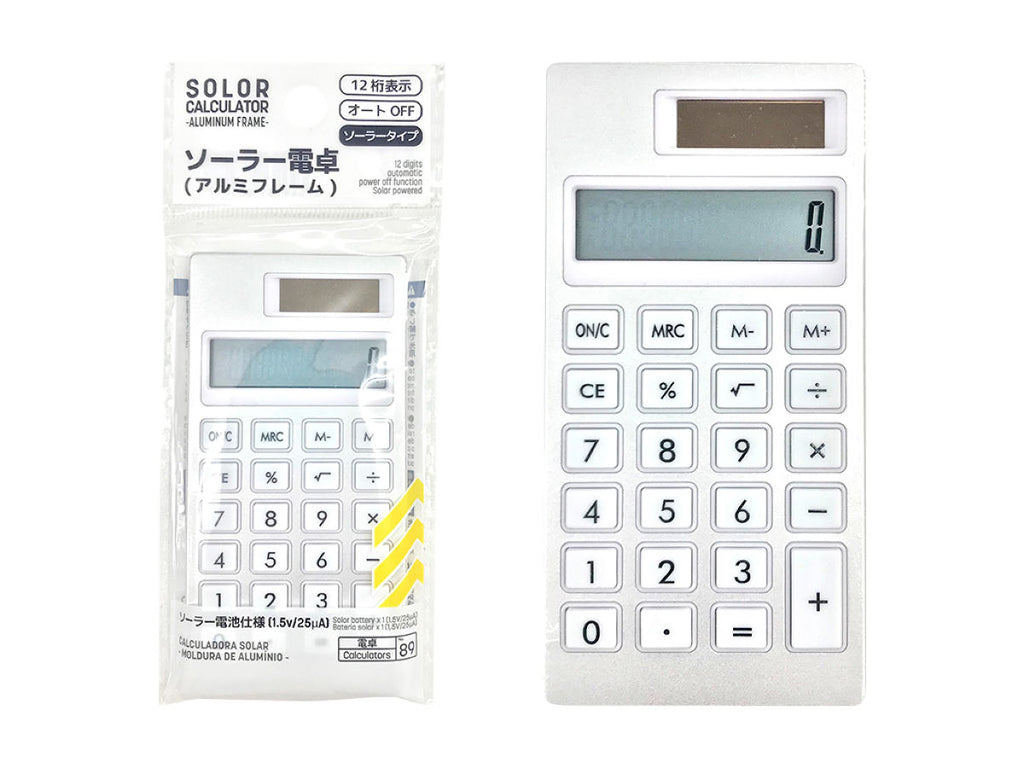 ソーラー電卓（アルミフレーム） ダイソー(DAISO)