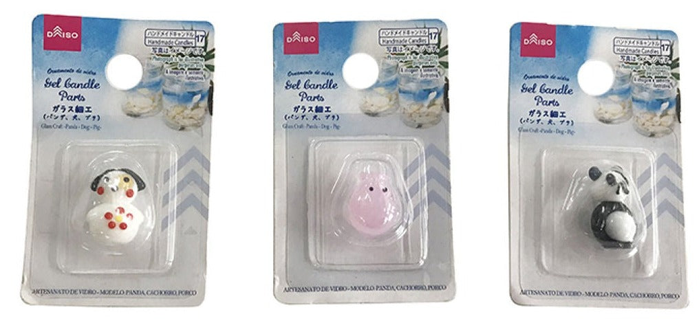 ガラス細工（パンダ、犬、ブタ） ダイソー(DAISO)