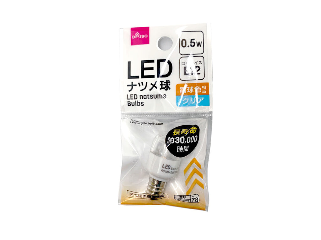 ＬＥＤ ナツメ球０．５Ｗ 電球色 クリア ダイソー(DAISO)