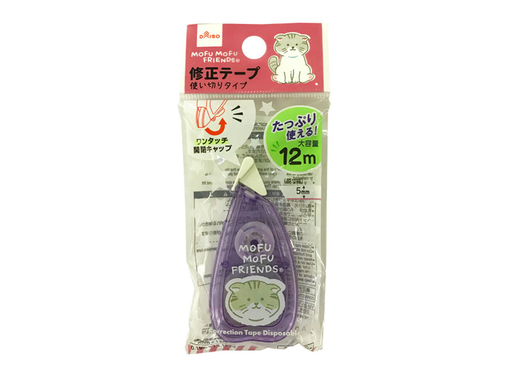 修正テープ（ＰＬＵＳ ＭＯＦＵＭＯＦＵ ＦＲＩＥＮＤＳ パープル） ダイソー(DAISO)