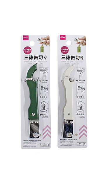 三徳缶切り コルク抜きタイプ ダイソー(DAISO)