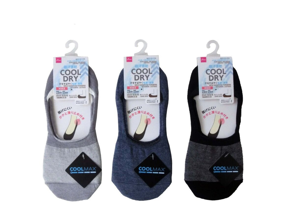 カバーソックス（女性用、ＣＯＯＬＭＡＸ、ボーダー） ダイソー(DAISO)