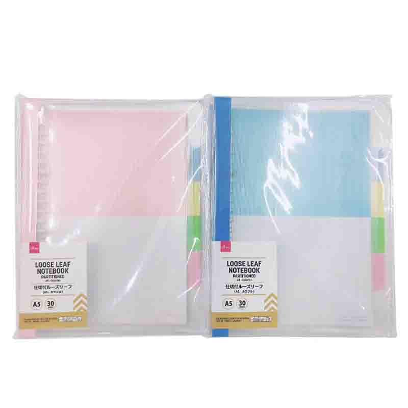 仕切付ルーズリーフ（Ａ５、カラフル） ダイソー(DAISO)