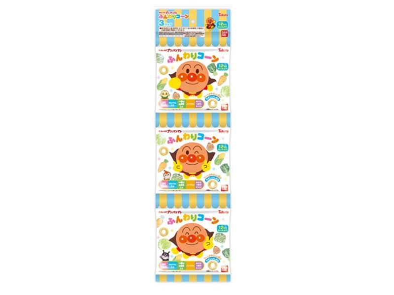 東ハト それいけ！アンパンマンふんわりコーンやさしいしお味３連 １８ｇ ダイソー(DAISO)