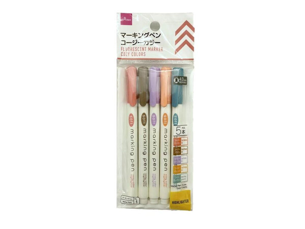 マーキングペン（５本、コージーカラー） ダイソー(DAISO)