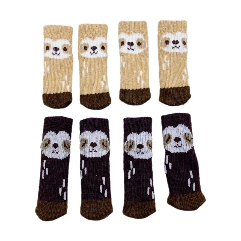 イス脚カバー（アニマル、ナマケモノ、スリムタイプ、４個） ダイソー(DAISO)