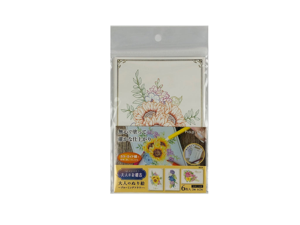 大人のぬり絵 ブルーミングフラワー ダイソー(DAISO)