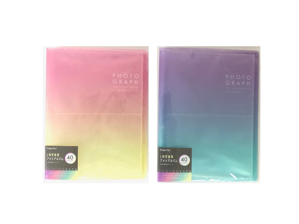フォトアルバムＬ判用 ４０Ｐ グラデーション ダイソー(DAISO)