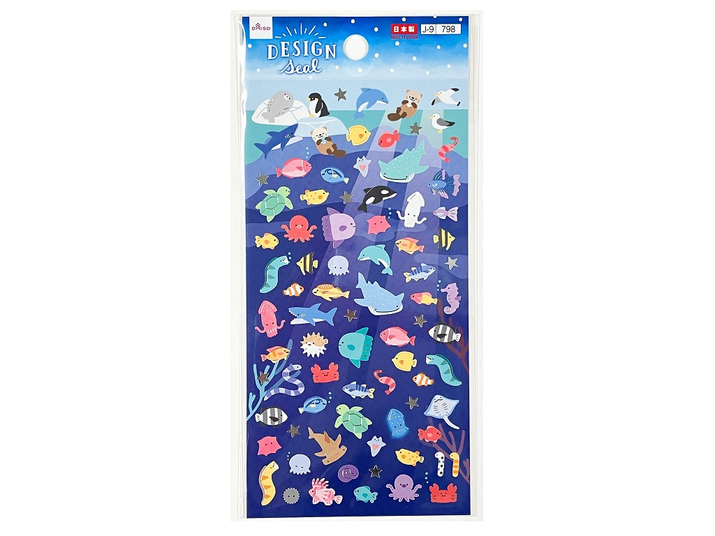 サマーシール（海の生き物） ダイソー(DAISO)