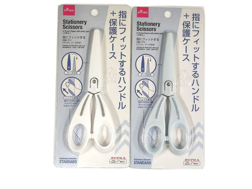 指にフィットする文具ハサミ（ケース付き） ダイソー(DAISO)