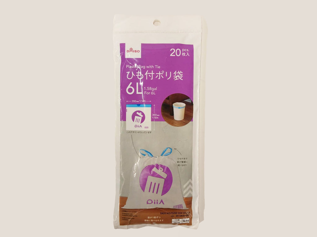 ひも付きポリ袋（６Ｌ用、２０枚） ダイソー(DAISO)