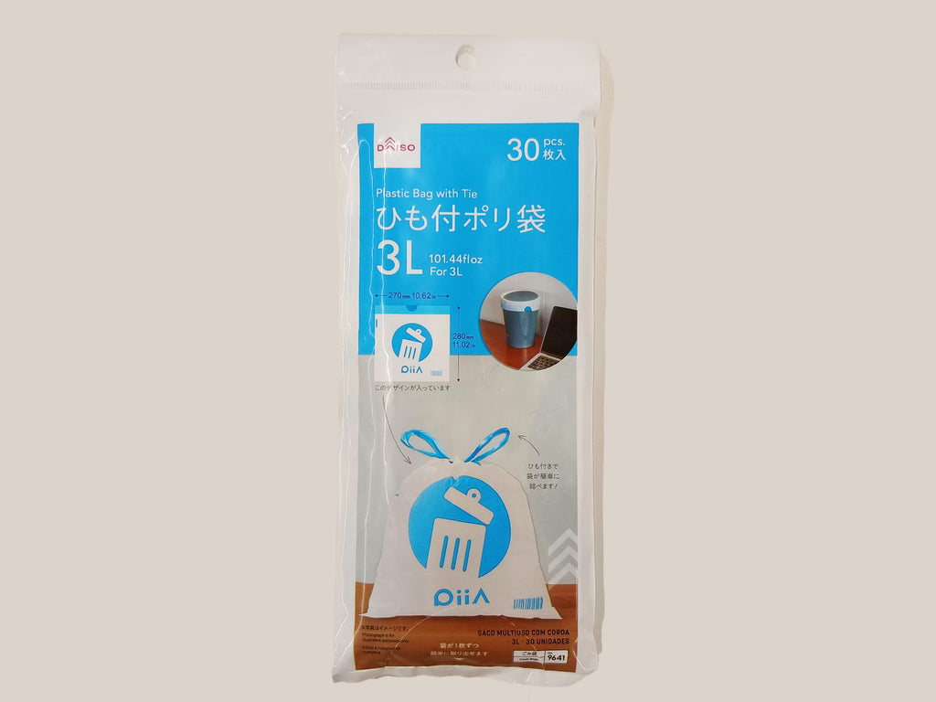 ひも付きポリ袋（３Ｌ用、３０枚） ダイソー(DAISO)