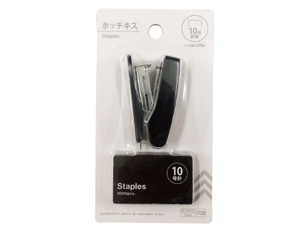 ホッチキス（黒、ミニ、針１箱付、１０号） ダイソー(DAISO)