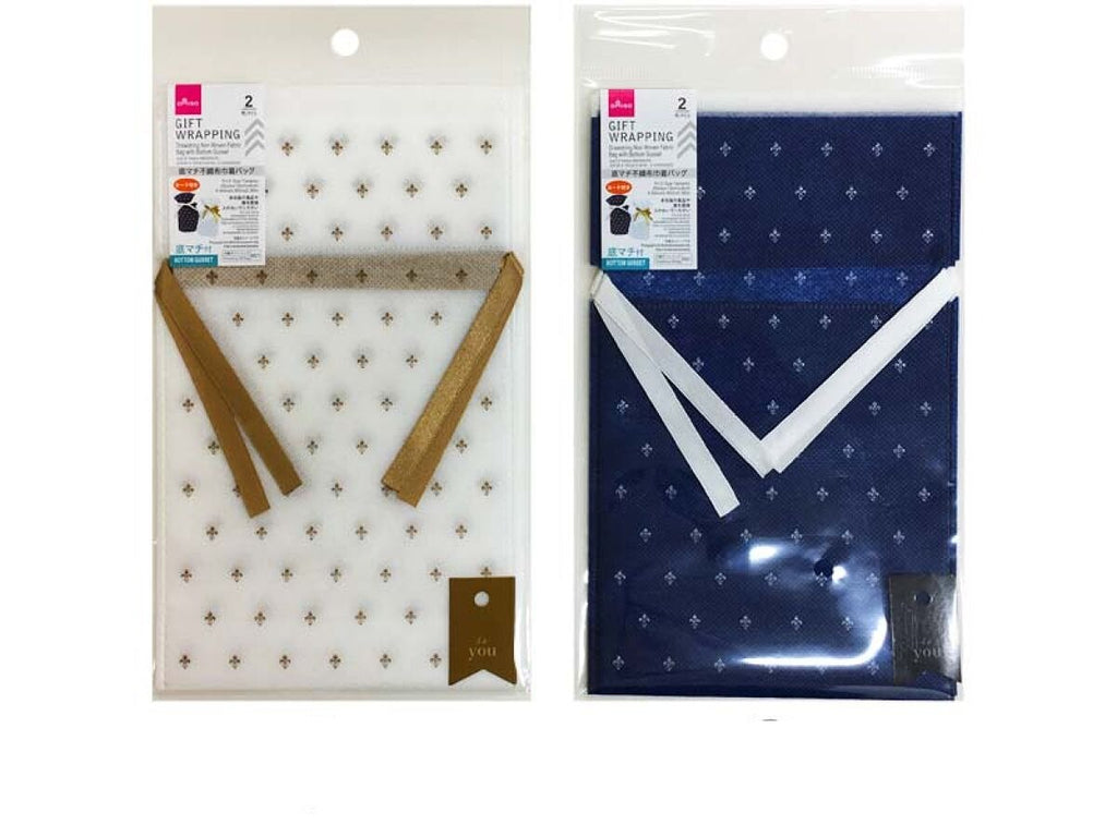 底マチ不織布巾着バッグ（アイリス、２枚） ダイソー(DAISO)